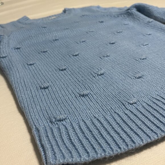 Lucky Brand Blue Bobble Knit Sweater Women’s S Textured Pullover Crew Neck Y2K - Picture 8 of 8